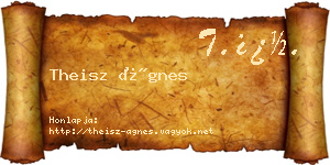 Theisz Ágnes névjegykártya